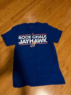 adidas Royal Blue Rock Chalk Jayhawk Graphic Tee